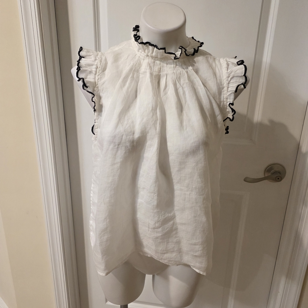 Frame Blouse Size Medium With Back Buttons
